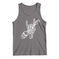 Rock N Roll Tank Top Skeleton Hand Playing Guitar Heavy Metal Music - Wonder Print Shop