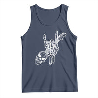 Rock N Roll Tank Top Skeleton Hand Playing Guitar Heavy Metal Music - Wonder Print Shop