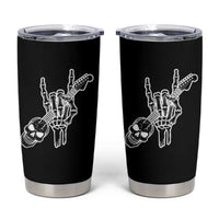 Rock N Roll Tumbler Cup Skeleton Hand Playing Guitar Heavy Metal Music