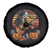 Halloween Rock Spare Tire Cover Skeleton Playing Guitar Rock And Roll - Wonder Print Shop