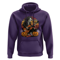 Halloween Rock Hoodie Skeleton Playing Guitar Rock And Roll - Wonder Print Shop