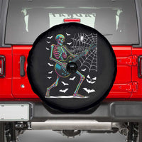 Halloween Rock And Roll Spare Tire Cover Skeleton Playing Guitar - Wonder Print Shop