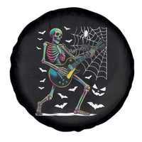 Halloween Rock And Roll Spare Tire Cover Skeleton Playing Guitar - Wonder Print Shop