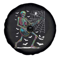 Halloween Rock And Roll Spare Tire Cover Skeleton Playing Guitar - Wonder Print Shop