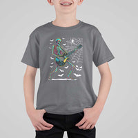 Halloween Rock And Roll T Shirt For Kid Skeleton Playing Guitar - Wonder Print Shop