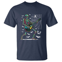Halloween Rock And Roll T Shirt Skeleton Playing Guitar - Wonder Print Shop