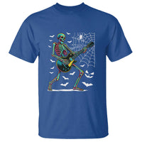 Halloween Rock And Roll T Shirt Skeleton Playing Guitar - Wonder Print Shop