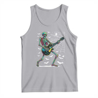 Halloween Rock And Roll Tank Top Skeleton Playing Guitar - Wonder Print Shop