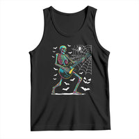 Halloween Rock And Roll Tank Top Skeleton Playing Guitar - Wonder Print Shop