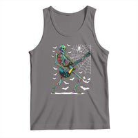 Halloween Rock And Roll Tank Top Skeleton Playing Guitar - Wonder Print Shop