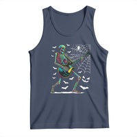 Halloween Rock And Roll Tank Top Skeleton Playing Guitar - Wonder Print Shop