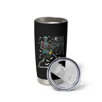 Halloween Rock And Roll Tumbler Cup Skeleton Playing Guitar