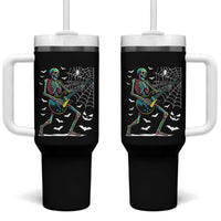 Halloween Rock And Roll Tumbler With Handle Skeleton Playing Guitar