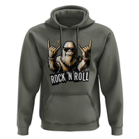 Funny Bigfoot Rock N Roll Hoodie Music Lover Sasquatch - Wonder Print Shop