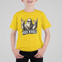 Funny Bigfoot Rock N Roll T Shirt For Kid Music Lover Sasquatch - Wonder Print Shop