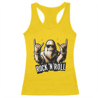 Funny Bigfoot Rock N Roll Racerback Tank Top Music Lover Sasquatch - Wonder Print Shop