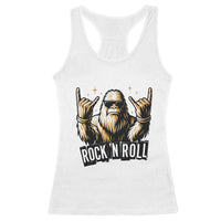 Funny Bigfoot Rock N Roll Racerback Tank Top Music Lover Sasquatch - Wonder Print Shop