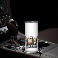 Funny Bigfoot Rock N Roll Skinny Tumbler Music Lover Sasquatch