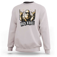 Funny Bigfoot Rock N Roll Sweatshirt Music Lover Sasquatch - Wonder Print Shop