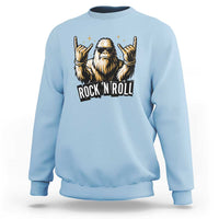 Funny Bigfoot Rock N Roll Sweatshirt Music Lover Sasquatch - Wonder Print Shop