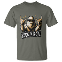 Funny Bigfoot Rock N Roll T Shirt Music Lover Sasquatch - Wonder Print Shop