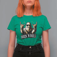 Funny Bigfoot Rock N Roll T Shirt For Women Music Lover Sasquatch - Wonder Print Shop
