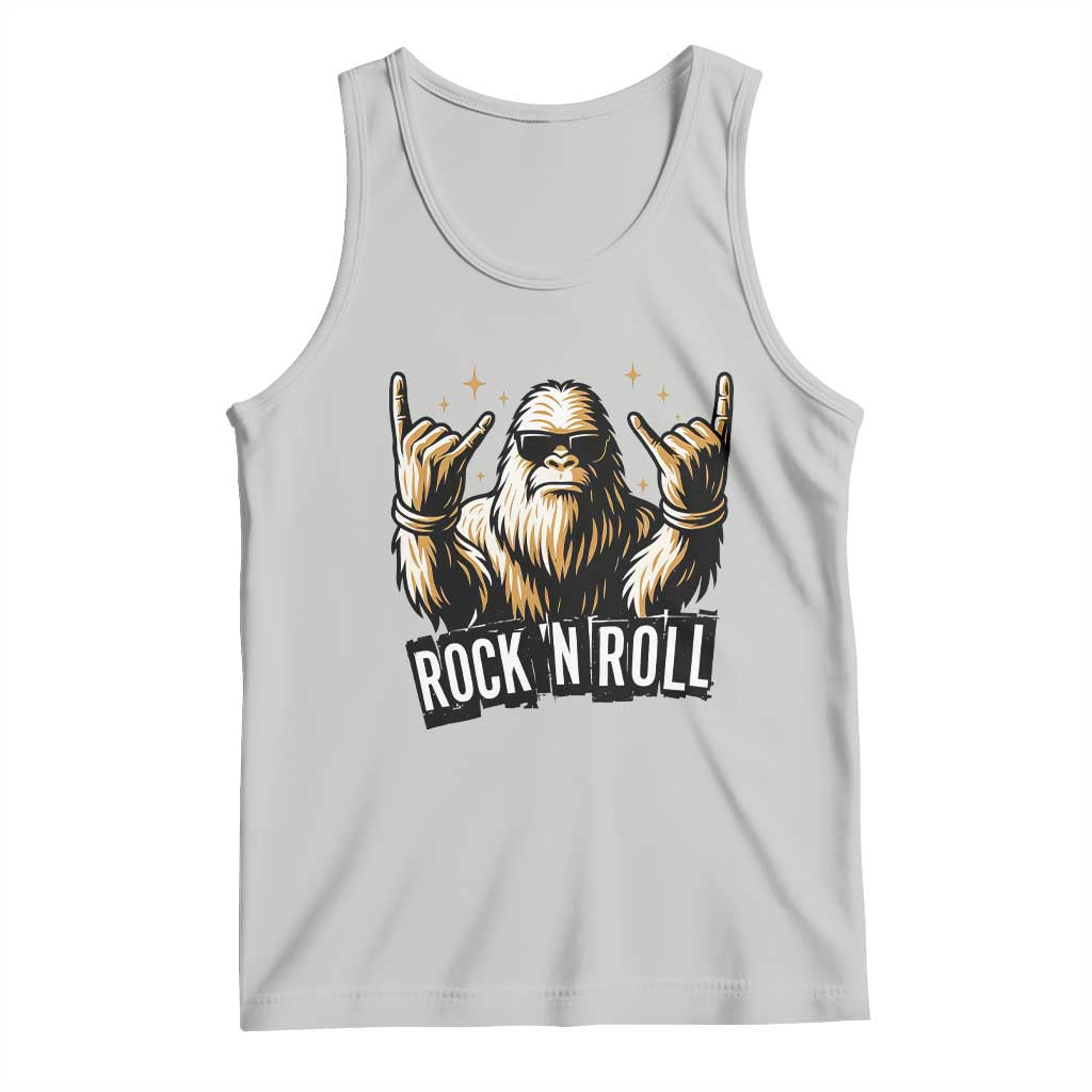 Funny Bigfoot Rock N Roll Tank Top Music Lover Sasquatch - Wonder Print Shop