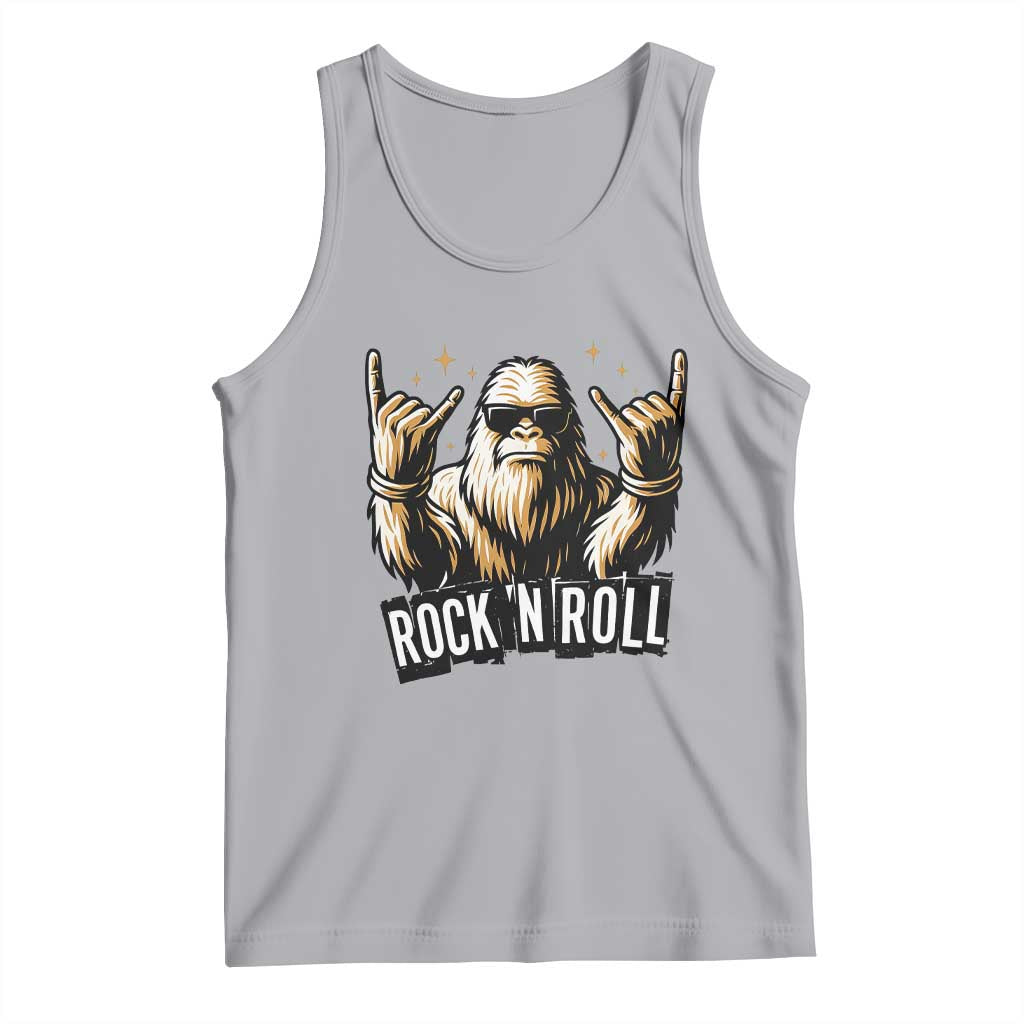 Funny Bigfoot Rock N Roll Tank Top Music Lover Sasquatch - Wonder Print Shop