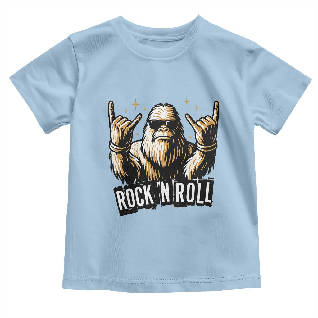 Funny Bigfoot Rock N Roll Toddler T Shirt Music Lover Sasquatch - Wonder Print Shop