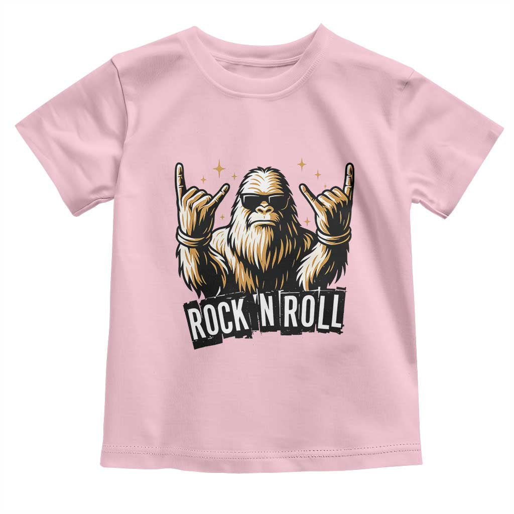 Funny Bigfoot Rock N Roll Toddler T Shirt Music Lover Sasquatch - Wonder Print Shop