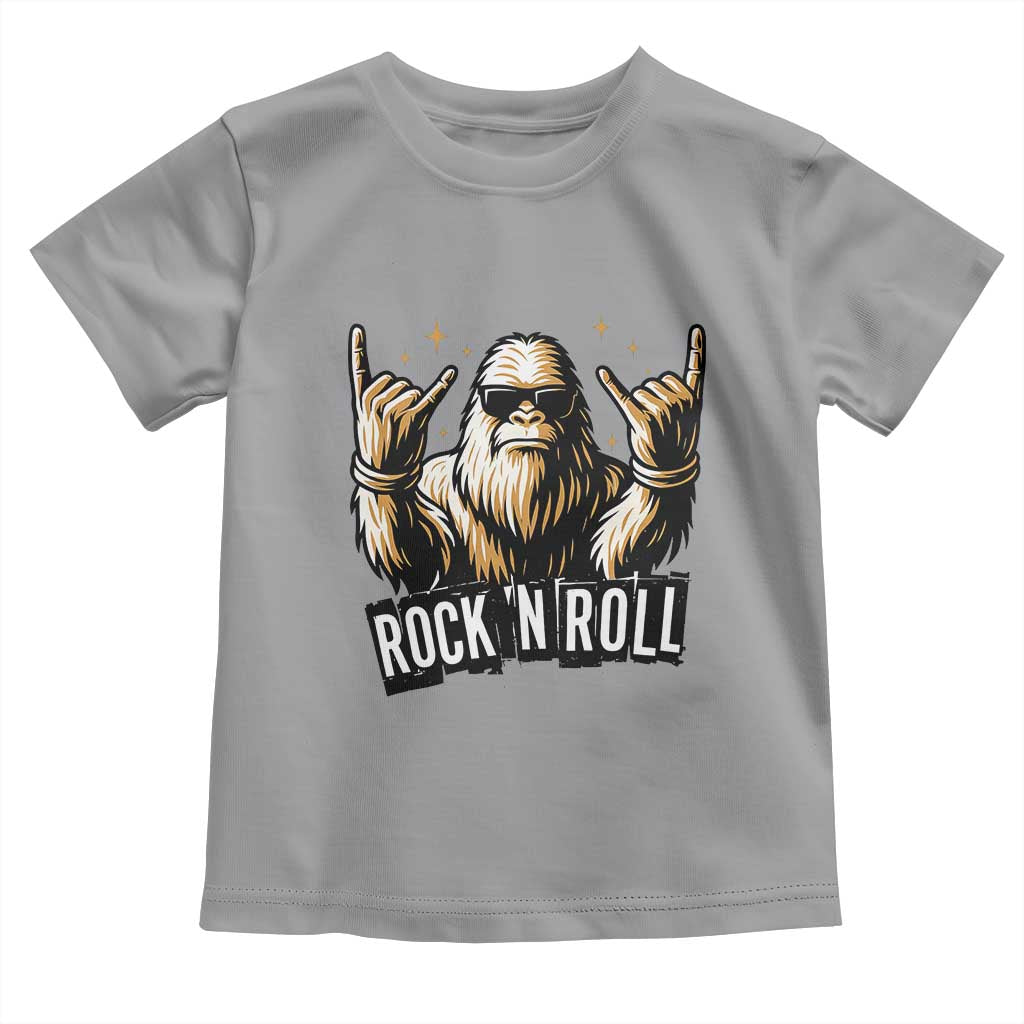 Funny Bigfoot Rock N Roll Toddler T Shirt Music Lover Sasquatch - Wonder Print Shop
