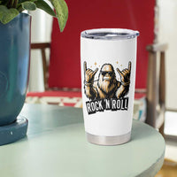 Funny Bigfoot Rock N Roll Tumbler Cup Music Lover Sasquatch