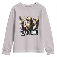 Funny Bigfoot Rock N Roll Youth Sweatshirt Music Lover Sasquatch - Wonder Print Shop