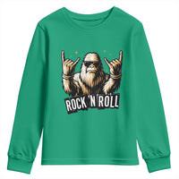 Funny Bigfoot Rock N Roll Youth Sweatshirt Music Lover Sasquatch - Wonder Print Shop
