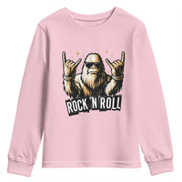 Funny Bigfoot Rock N Roll Youth Sweatshirt Music Lover Sasquatch - Wonder Print Shop