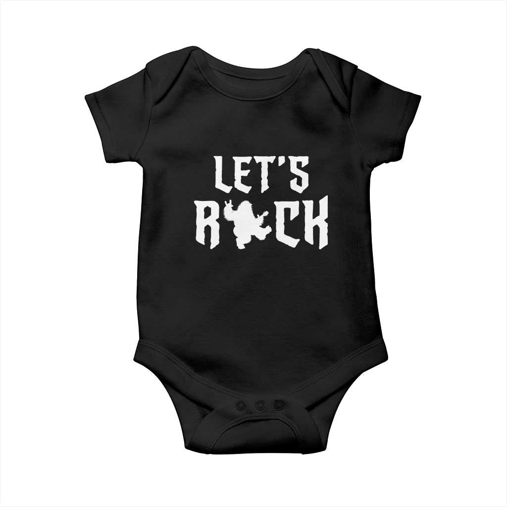 Bigfoot Rock N Roll Baby Onesie Funny Lets Rock Music Lover - Wonder Print Shop