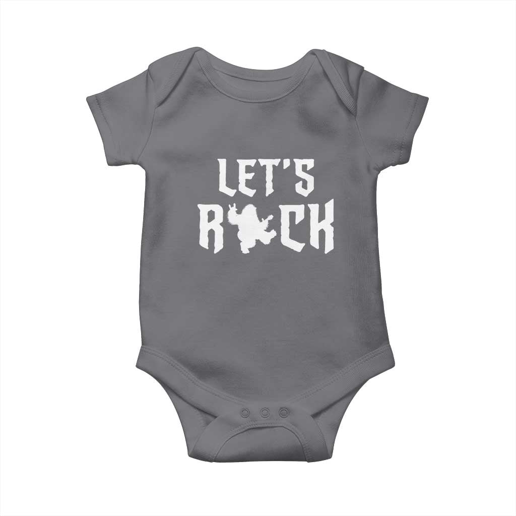 Bigfoot Rock N Roll Baby Onesie Funny Lets Rock Music Lover - Wonder Print Shop