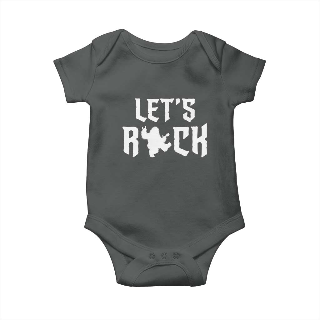 Bigfoot Rock N Roll Baby Onesie Funny Lets Rock Music Lover - Wonder Print Shop