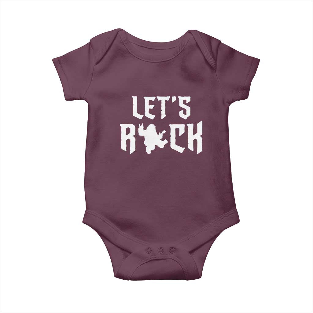 Bigfoot Rock N Roll Baby Onesie Funny Lets Rock Music Lover - Wonder Print Shop
