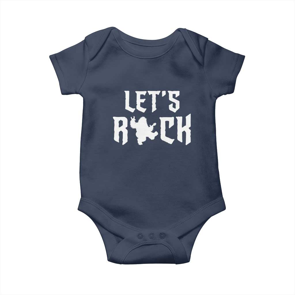 Bigfoot Rock N Roll Baby Onesie Funny Lets Rock Music Lover - Wonder Print Shop