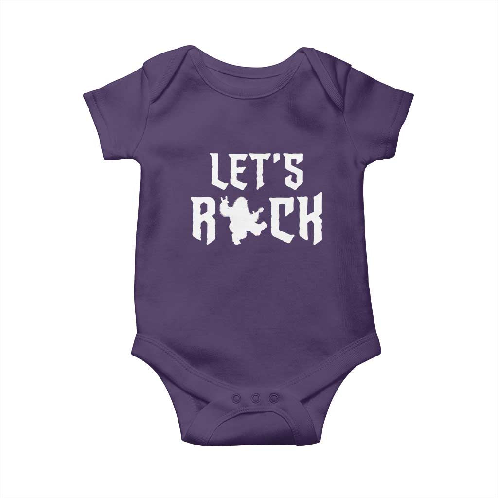 Bigfoot Rock N Roll Baby Onesie Funny Lets Rock Music Lover - Wonder Print Shop