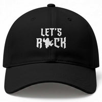 Bigfoot Rock N Roll Baseball Cap Funny Lets Rock Music Lover