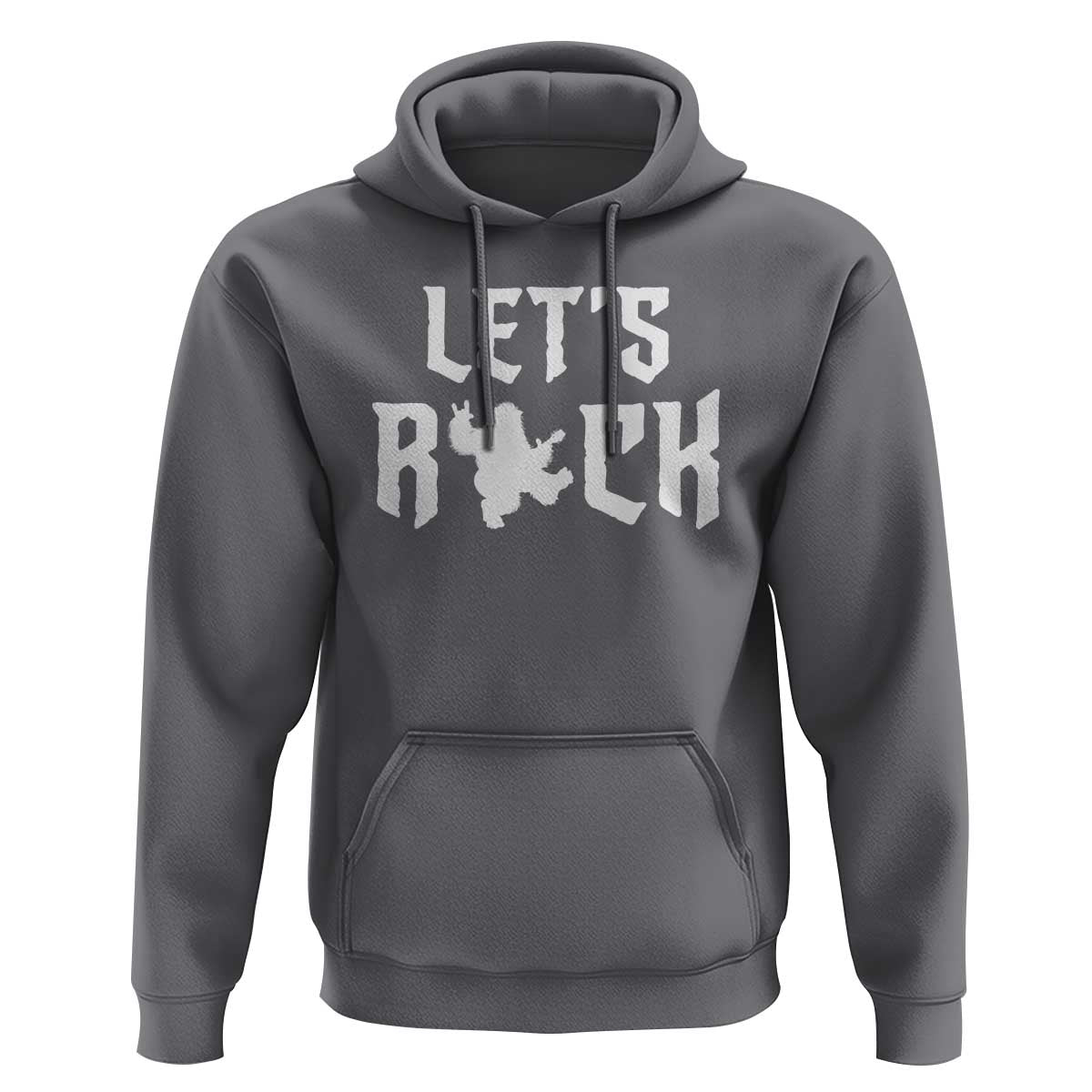 Bigfoot Rock N Roll Hoodie Funny Lets Rock Music Lover - Wonder Print Shop