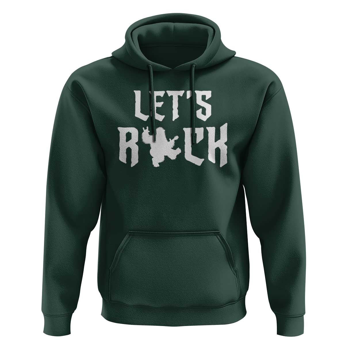 Bigfoot Rock N Roll Hoodie Funny Lets Rock Music Lover - Wonder Print Shop