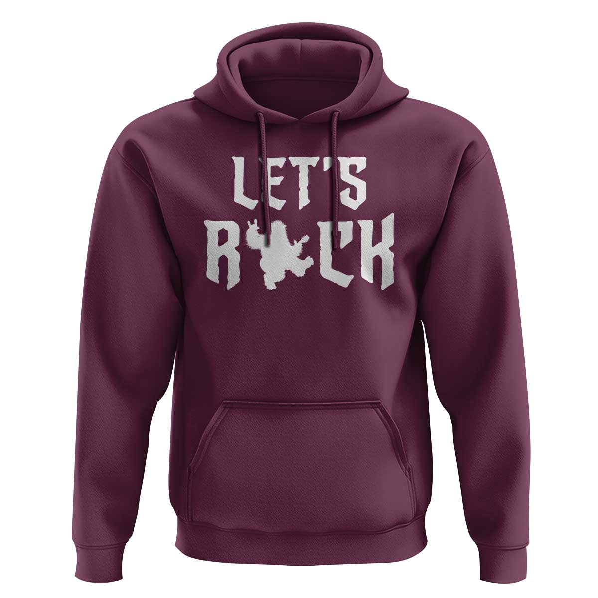 Bigfoot Rock N Roll Hoodie Funny Lets Rock Music Lover - Wonder Print Shop