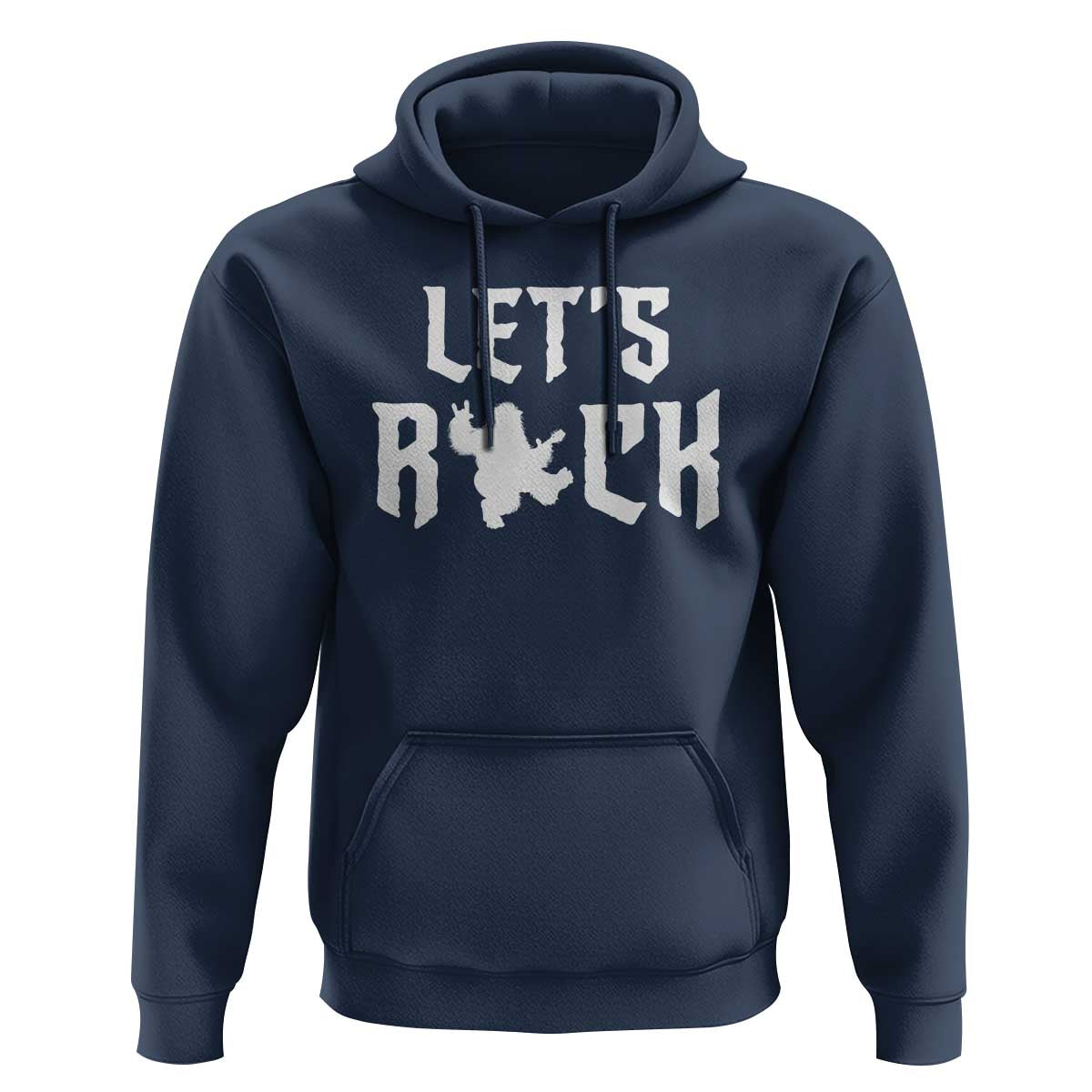 Bigfoot Rock N Roll Hoodie Funny Lets Rock Music Lover - Wonder Print Shop