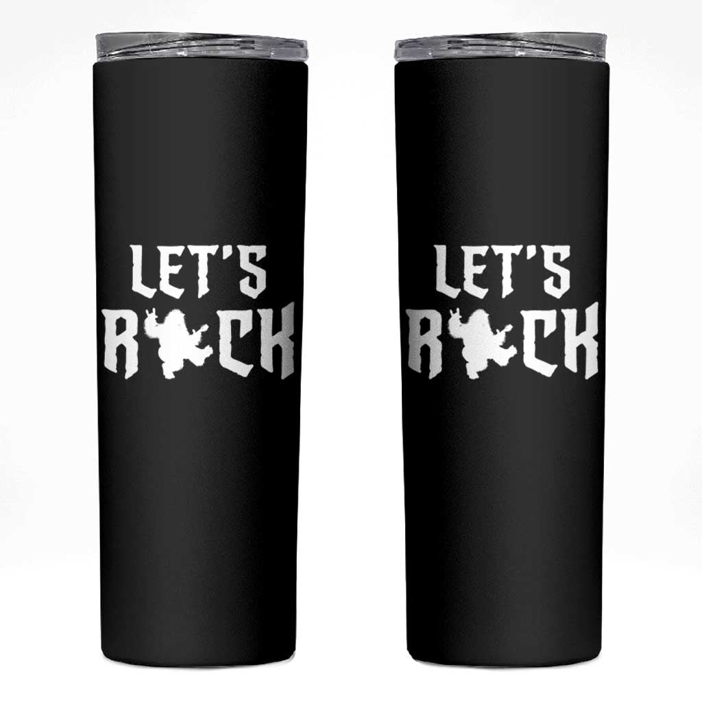 Bigfoot Rock N Roll Skinny Tumbler Funny Lets Rock Music Lover