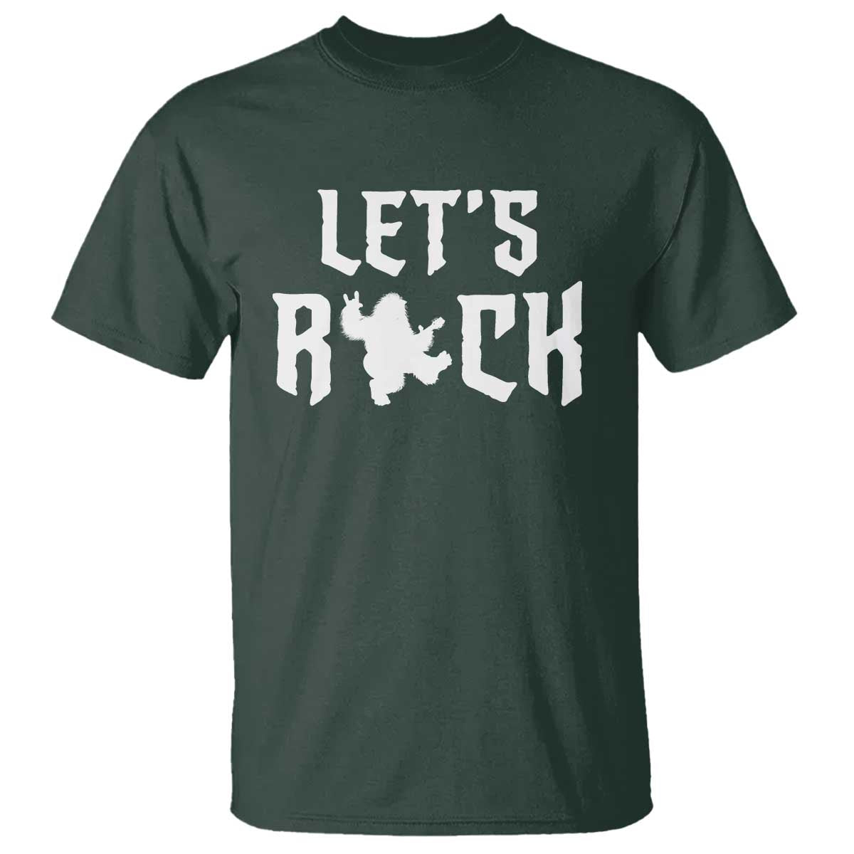 Bigfoot Rock N Roll T Shirt Funny Lets Rock Music Lover - Wonder Print Shop