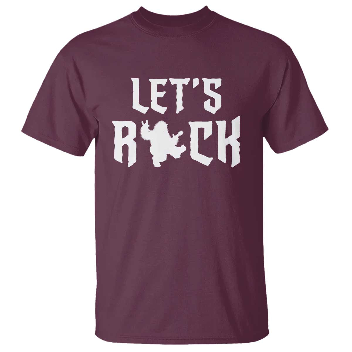 Bigfoot Rock N Roll T Shirt Funny Lets Rock Music Lover - Wonder Print Shop