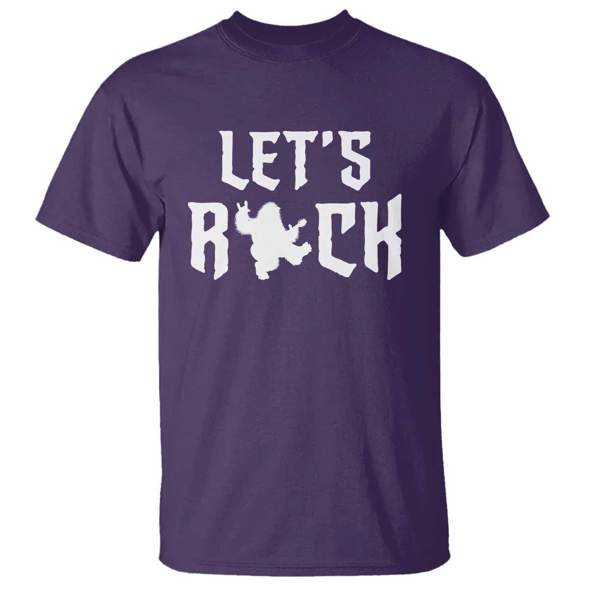 Bigfoot Rock N Roll T Shirt Funny Lets Rock Music Lover - Wonder Print Shop